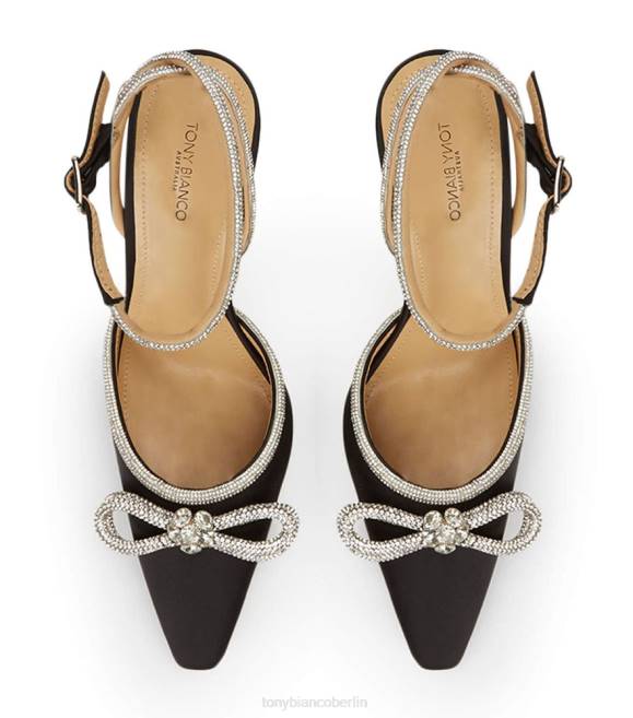 Stöckelschuhe| de Tony Bianco Frauen Eros-Absätze schwarzer Satin 462489